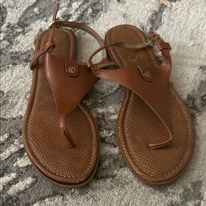 Chic Brown Leather Sandals for Women